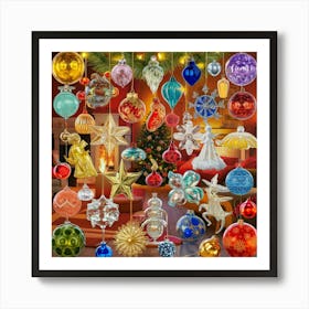 Christmas Ornaments 10 Art Print