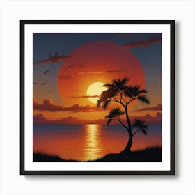 Default Create A Unique Art Of Sunset 3 Art Print