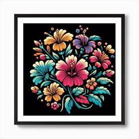 Colorful Floral Pattern Art Print