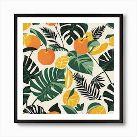 Jungle Tropical Print Swing Canvas Print Art Print