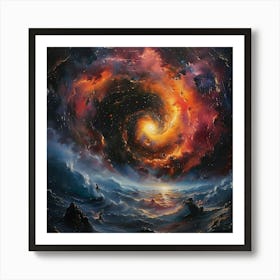 Spiral Galaxy Creation, Impressionism And Surrealism Art Print