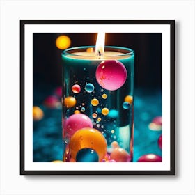 Bubbles In A Candle Art Print