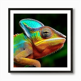 Firefly Colorful, Chameleon, Vibrant, High Resolution, 8k Quality, Photorealistic, Detailed, Vivid, (10) Art Print