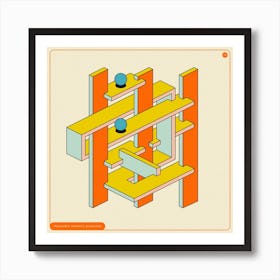 Impossible Geometrics 14 Square Art Print