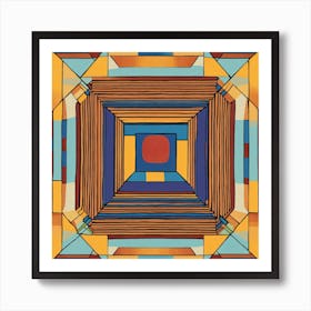 Squares And Triangles Art Print