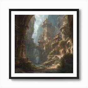 Fantasy City 117 Art Print