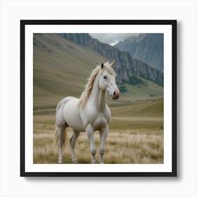 Horse In The Fields Art Print