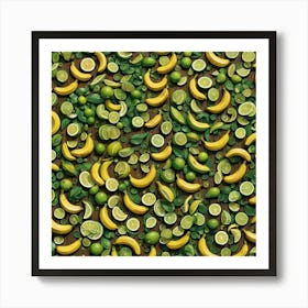 Bananas And Limes Art Print