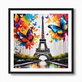 Butterflies In Paris 10 Art Print