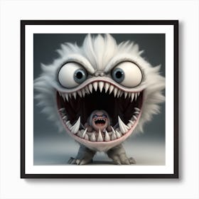 Dreamshaper V7 A 3d Hd Monster Face Big Eyes Clearly Visible 0 Art Print