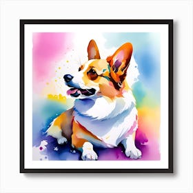 Corgi Painting 42 Art Print