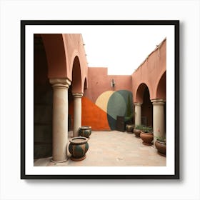 Courtyard Stock Videos & Royalty-Free Footage Art Print