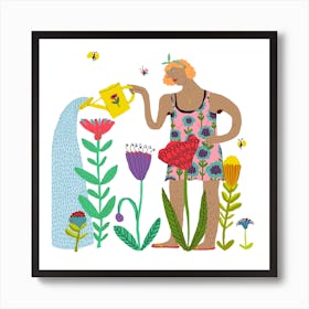 Inner Garden Square Art Print