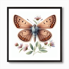 Butterfly of Thymelicus sylvestris 2 Art Print