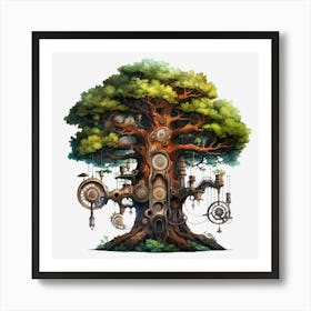 Steampunk Tree 2 Poster