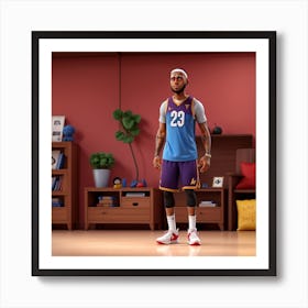 3d Animation of Lebron James Art Print