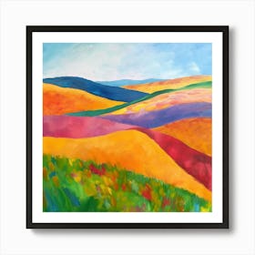 Colorful Hills Art Print