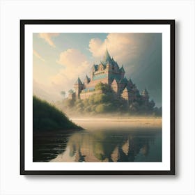 Beachside Paradise In The Clouds 1 Art Print