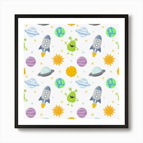 Space Aliens Art Print