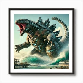 A High Tech, Sci Fi Depiction Of A Massive, Heavil Art Print