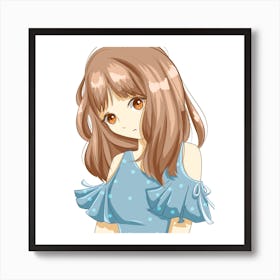 Anime Girl Art Print