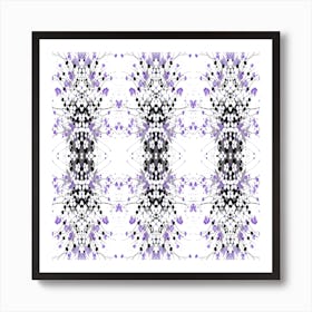 Delicate Flower Pattern Purple Art Print