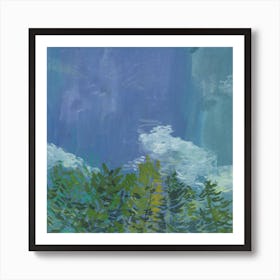 Sky And Trees Square Art Print