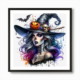 Halloween Witch Art Print