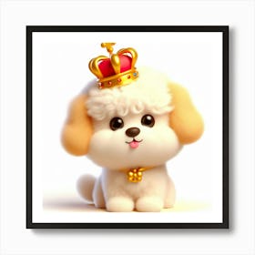 Poodle With Crown Art Print