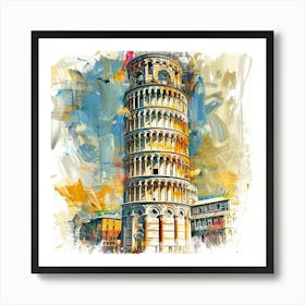 Leaning Tower Of Pisa 4 Art Print