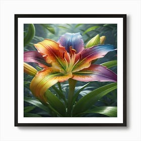 Rainbow Lily 1 Art Print