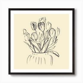 Tulips In Vase Amsterdam Art Print