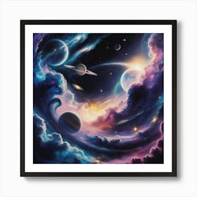 Default Paint A Breathtakingly Vibrant Celestial Masterpiece F 2 Art Print