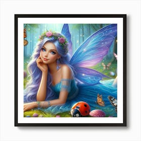 Fairy In The Forest 48 Art Print