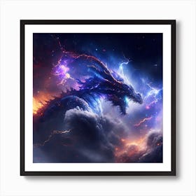 Dragon In The Sky Art Print