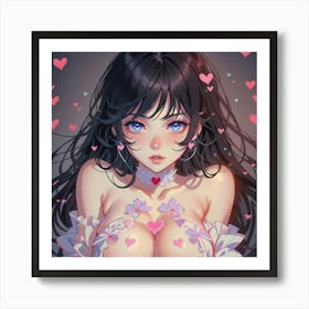 Cute Flowergirl 2047(1) Art Print