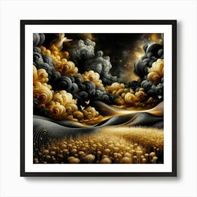 Black And Gold 4 Art Print