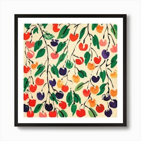 Cherry Painting Matisse Style 5 Art Print