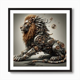 SteampunkLion1 Art Print