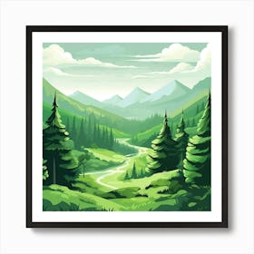 Landscape In The Mountains 1 Art Print