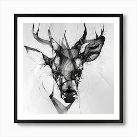 Deer Head 2 Art Print