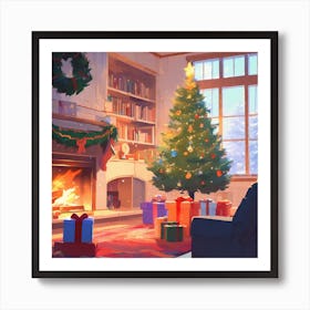 Christmas In The Living Room 26 Art Print