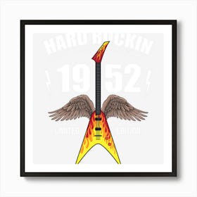 Hard Rockin Since 1952 66th Birthday Gift Rocker Art Print