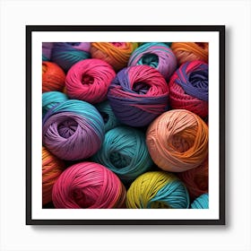 Colorful Yarn 4 Art Print