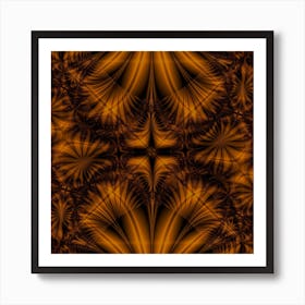 Background Pattern Yellow Gold Black Art Print