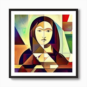 Mona Lisa in cubism Art Print