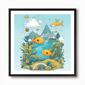 Fishes In The Sea Art Print