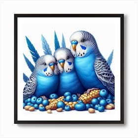 Budgerigars Art Print