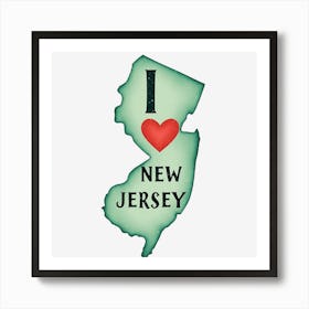 I Love New Jersey Art Print