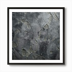 Abstract Stone Material Structure Grey Rock Halloween Granular Rough Wallpaper Stucco Dar (26) Art Print